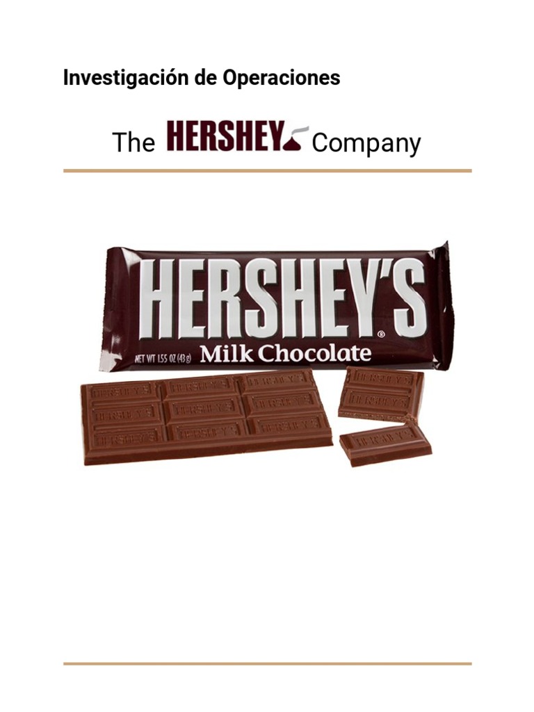 Hersheys Operations Research | PDF | Chocolate | Sugar Confectionery