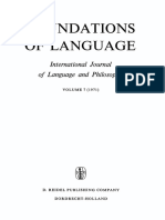 Foundations of Language: International Journal of Languageandphilosophy