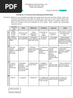 Activity No. 2: Personal Goal Development Worksheet