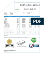 Certificado de Calidad LLDPE DST GM17 1.50 MM OF 152510 - 01 Al 19 ( 19 Rollos)