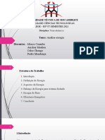 Tema: Análise Exergia Discentes: Afonso Cuamba: Universidade Técnica de Mocambique