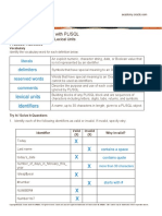 X X X X X X X X: Lexical Units Identifiers