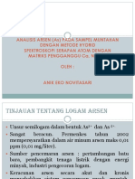 Analisis Arsen (As) pada Sampel Muntahan Dengan Metode Hidrid Spektroskopi Serapan Atom dengan Matrik Pengganggu Ca, Na, Mg