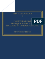 (Royal Musical Association Monographs 9) Matthew Head - Orientalism, Masquerade and Mozart's Turkish Music-Routledge (2000)