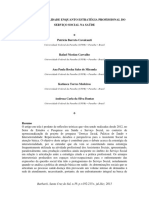 CAVALCANTI, P.B. Et Al. a Intersetorialidade Enquanto Estratégia Profissional Do Serviço Social