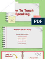 How To Teach Speaking by Group 5