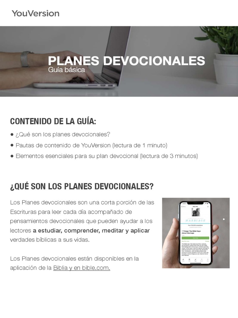 Guía de Planes Devocionales YouVersion | PDF | Biblia