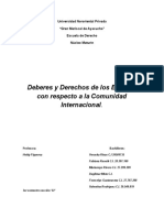 Deberes y Derechos de Los Estados Con Respecto A La Comunidad Internacional