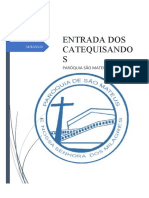 Entrada dos catequizandos na Paróquia São Mateus