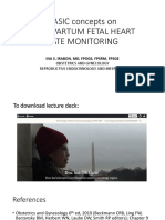 BASIC Concepts On Intrapartum Fetal Heart Rate Monitoring: Ina S. Irabon, MD, Fpogs, FPSRM, Fpsge