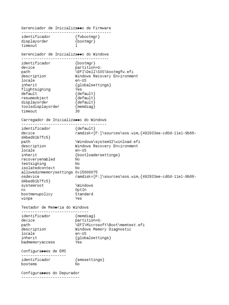 EFI Dell SOS BCD Log PDF Computer Engineering Microsoft