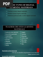 Three Types of Digital Learning Materials