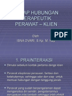 Tahap Hubungan Terapeutik Perawat - Klien - Isna