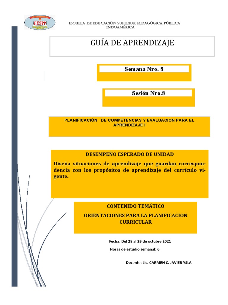 Planificación Curricular en Educación Inicial | PDF | Plan de estudios ...