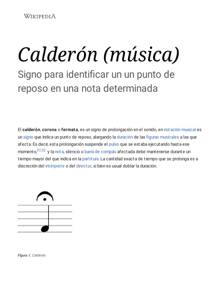Significado y uso del calderón musical | PDF | Notación | Tecnicas ...