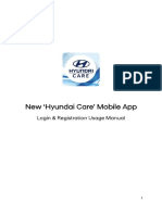 Hyundai Care APP Registration Login Process