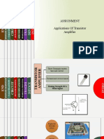 Assignment Applications of Transistor Amplifier