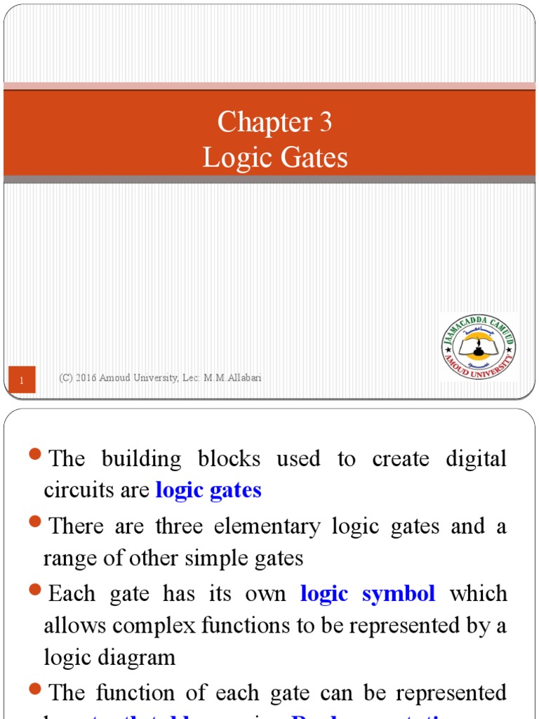 Chapter 3 Logic Gates | PDF | Logic Gate | Teaching Mathematics