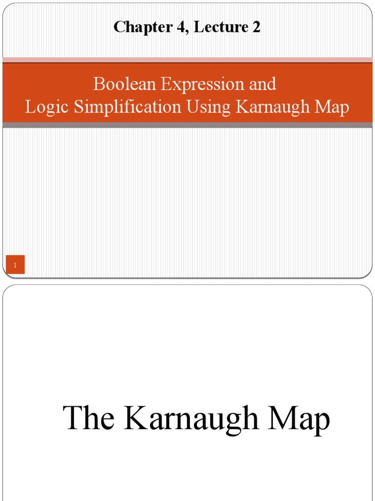 Boolean Expression and Logic Simplification Using Karnaugh Map | PDF ...