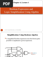 Chapter 4, Lecture 1 Boolean Expression and Logic Simplification