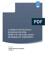 Laporan Penelitian Dampak Politik Mercusuar Pada Masa Demokrasi Terpimpin - Aqhna Faura - Xii Mipa 5