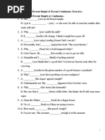 State Verbs. Additional Exercises