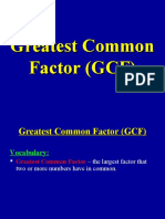 Greatest Common Factor