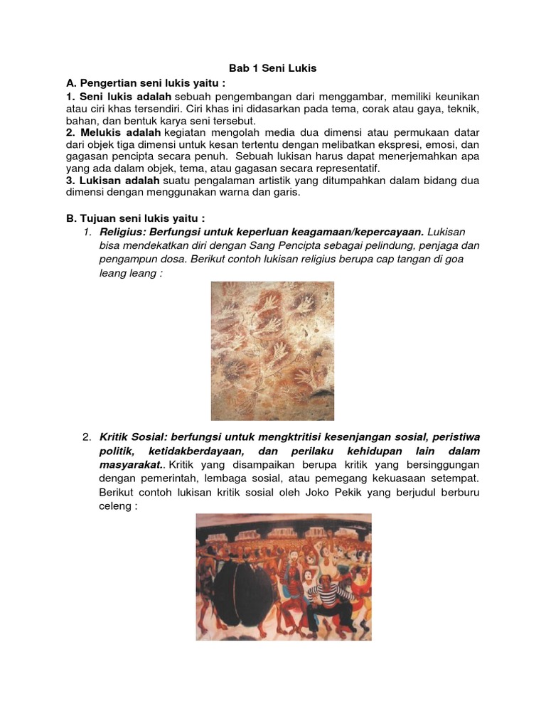 Tujuan dan Gaya Seni Lukis | PDF | Seni
