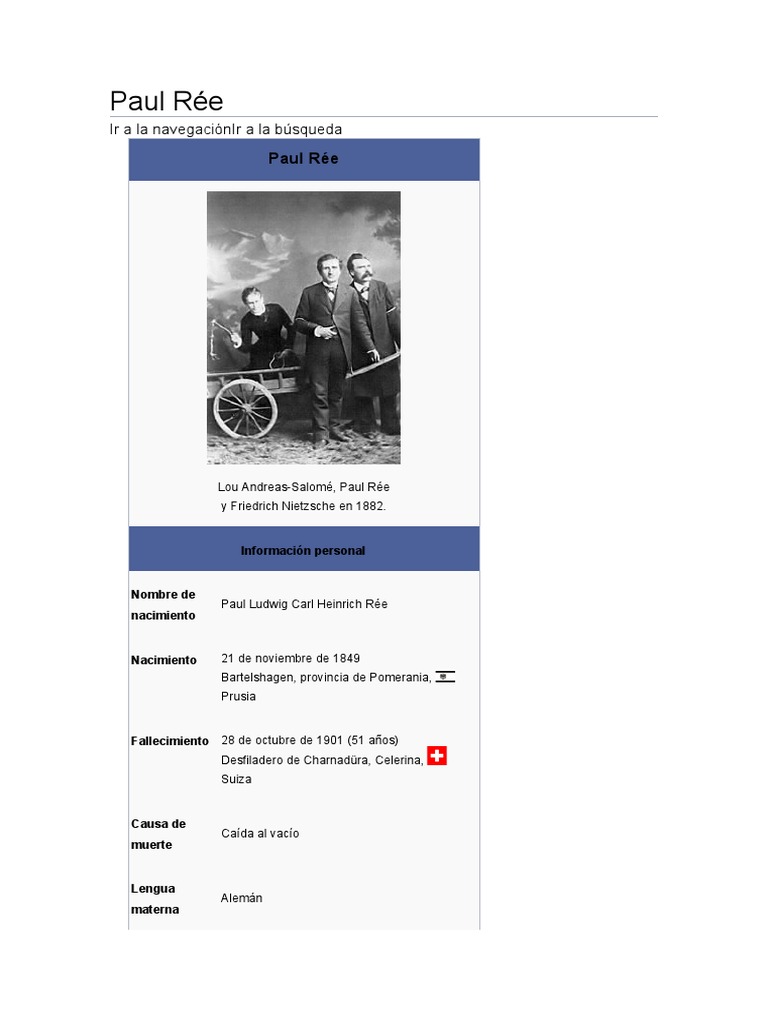 Paul Rée | PDF | Teorías filosóficas