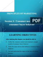 Principles of Marketing: Session 3: Consumer Markets and Consumer Buyer Behavior