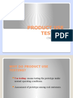 Benefits of Product Use Testing