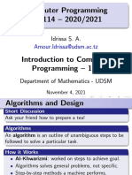 Computer Programming MT114 - 2020/2021: Idrissa S. A