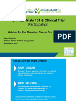 Clinical Trials 101 & Clinical Trial Participation: Webinar For The Canadian Cancer Survivor Network