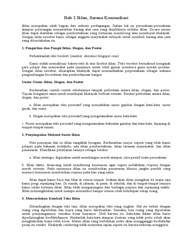 Iklan Sarana Komunikasi Pdf
