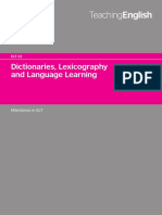 Dictionaries, Lexicography and Language Learning
