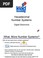 Hexadecimal Number Systems: Digital Electronics