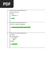 1 What Will Be The Output of Following Code-: A (1:"A",2:"B",3:"C") Foriina: Print (I, End " ")