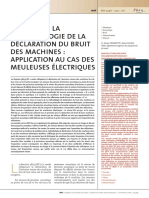 Analyse de La Mthodologie de La Dclaration Du Bruit Des Machines Application Au Cas Des Meuleus