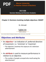 Mercer University Stetson-Hatcher School of Business: Decision Making and Decision Analytics