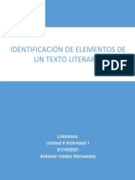Actividad 1 - Identificación de Elementos de Un Texto literario-AntonioValdez Hernandez