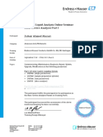 Certificate - Zubair Ahmed Mazari - Basic Service Analyzer OS Part I
