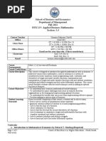 School of Business and Economics Department of Management Fall 2021 BUS 135: Applied Business Mathematics Section: 3,4