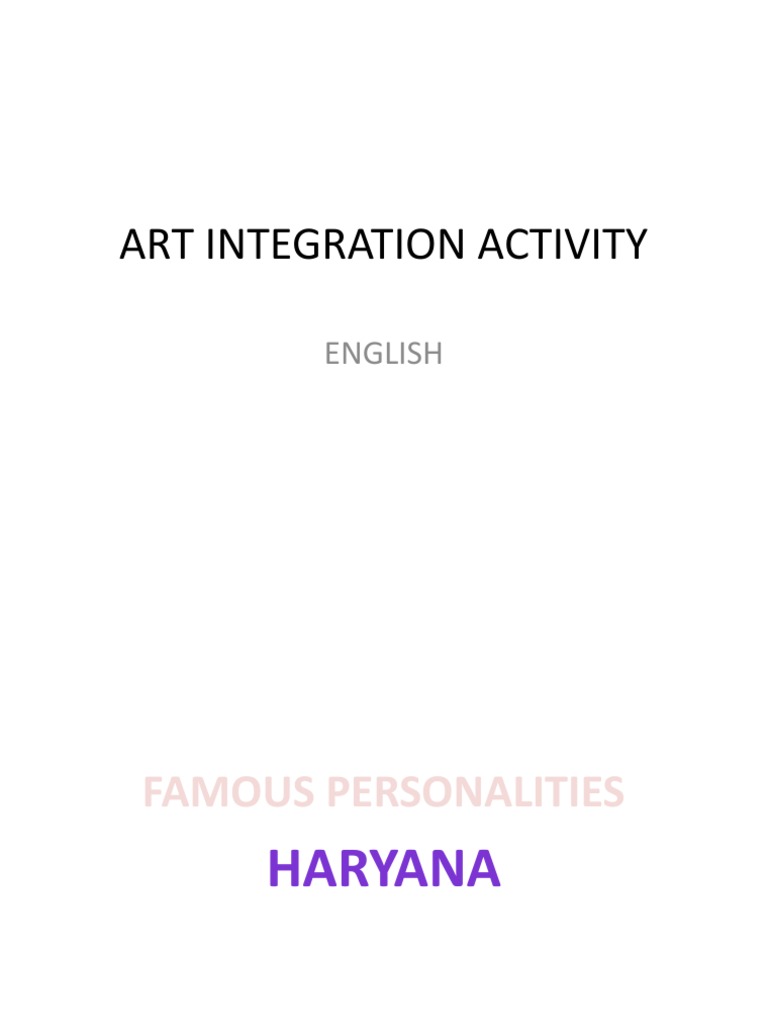Art Integration Activity | PDF