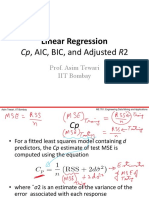 16 Linear Regression - CP, AIC, BIC, and Adjusted R2 - PCA