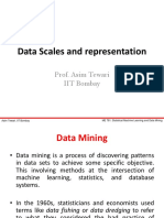 Data Scales and representation in data mining