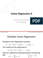 Linear Regression-3: Prof. Asim Tewari IIT Bombay