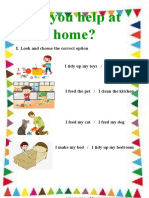 Do You Help at Home?: - Look and Choose The Correct Option