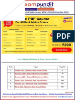 Last Six Months National State Current Affairs PDF