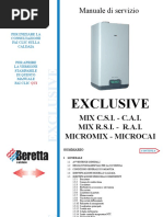 BERETTA Manuale Di Servizio Caldaia a Gas Exclusive Mix Csi Cai Rsi Rai