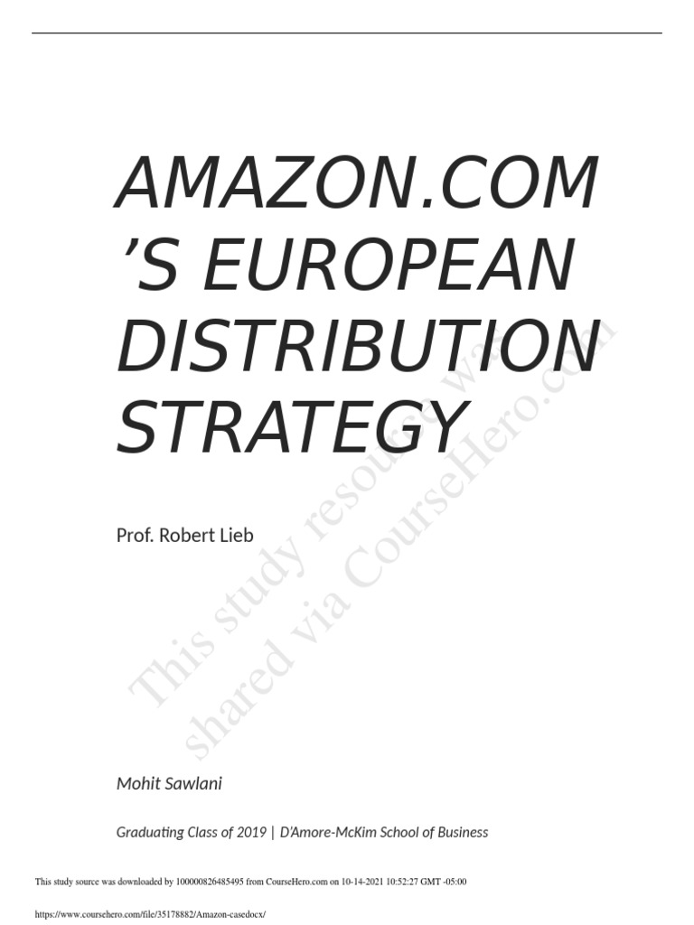 Amazon Case PDF Inventory Direct Current